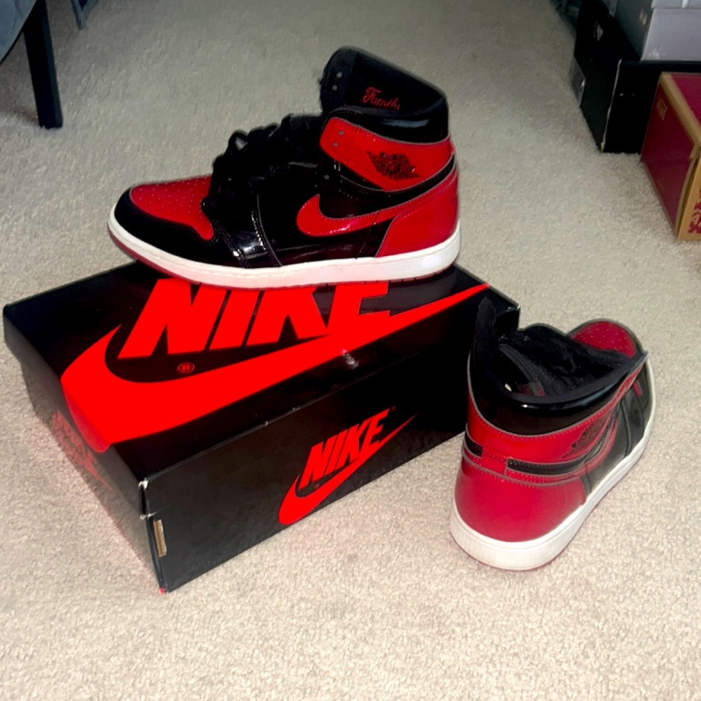 Jordan 1 patent bread with box
